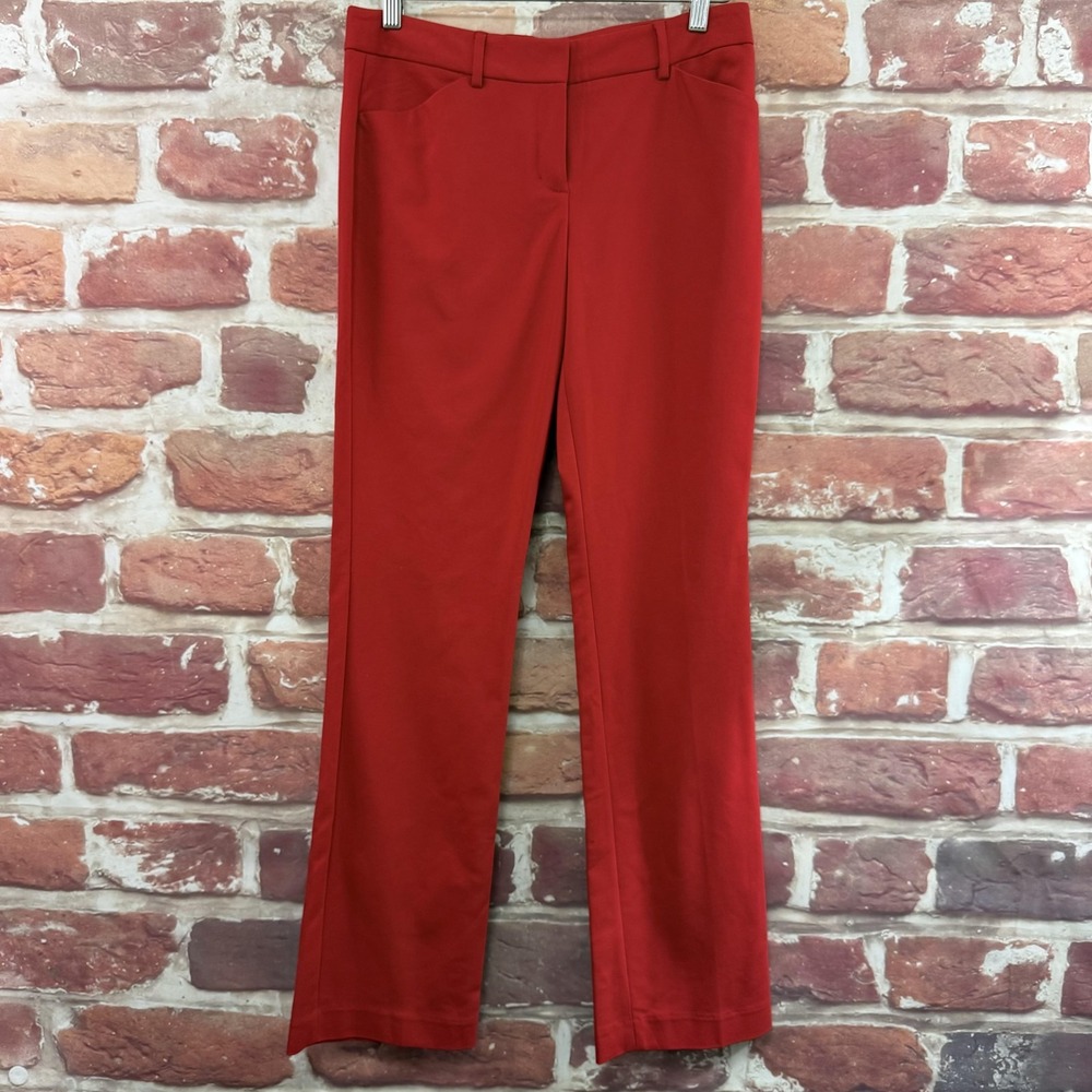 Express Editor Dress Pants Women's 6 Red Career Bootcut Office Work Trousers